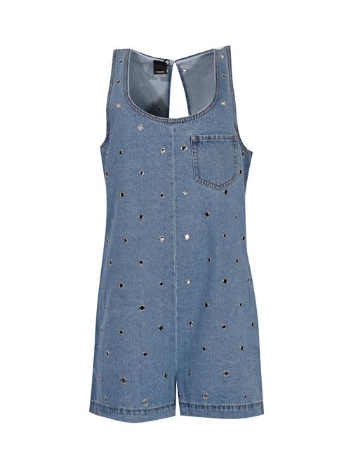 Tuta corta Viaggio in denim con borchie traforate PINKO | 106257 A32OPJD